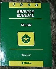 eBook 1998 Eagle Talon Service Repair Manual Software