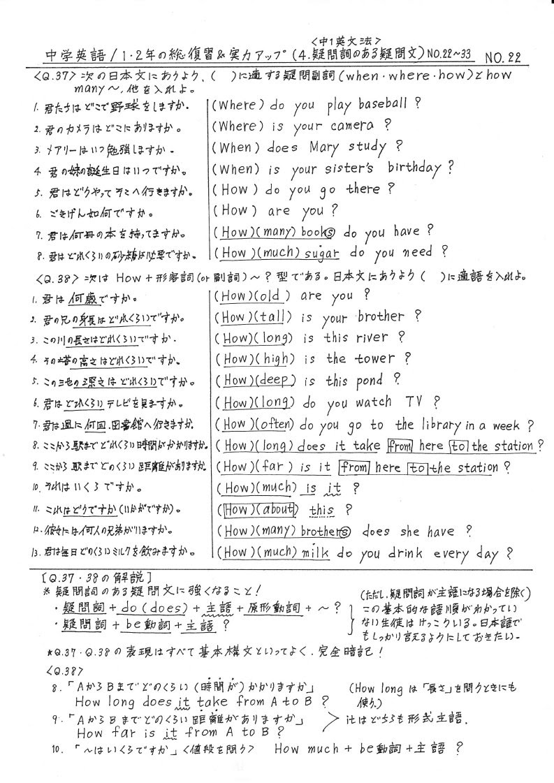 中学英語 1 2年の総復習 実力アップ問題集