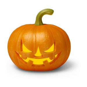 無料素材 ハロウィンに飾るカボチャのジャックオランタンのイラストアイコン 陰影やテカリまでリアル