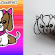 Dieren Schattig Hondje Tekenen Makkelijk : Schattige Hond Kawaii Stijl Premium Vector