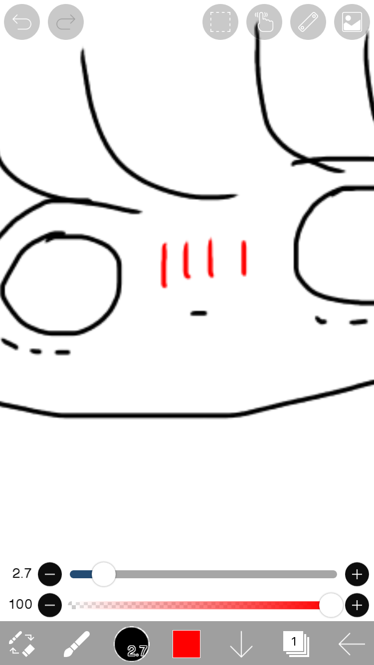 携帯で ゆるい絵の簡単な描き方 イラスト きょうはなにをしよう