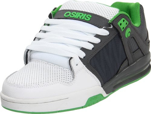 Best Review for Osiris Unisex - Adults Pixel- Sports Shoes - Skateboarding 602386 Charcoal-Green-White 9 UK