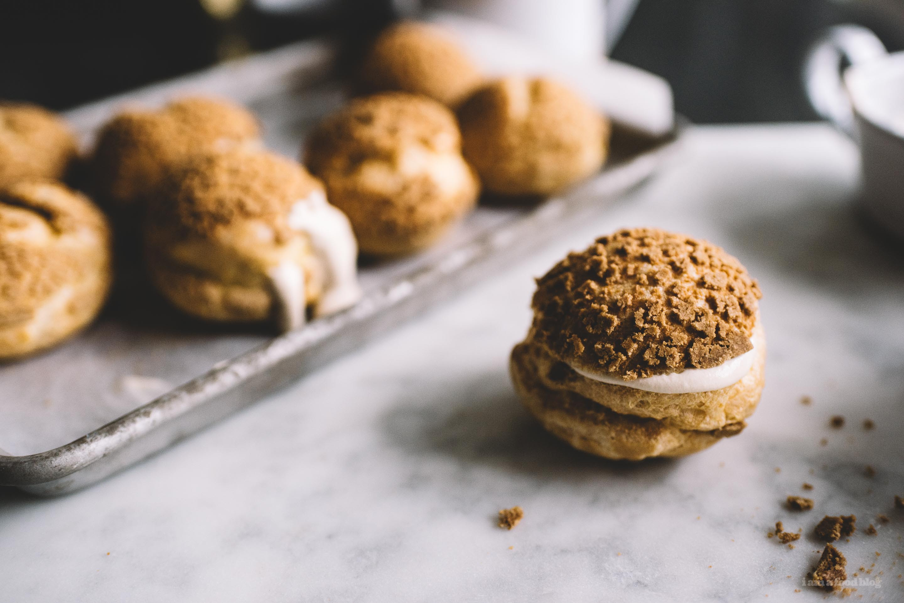 whiskey cookie cream puffs | i am a food blog