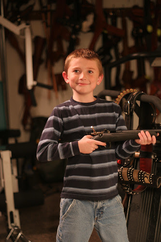 Andy holding his Crickett 22