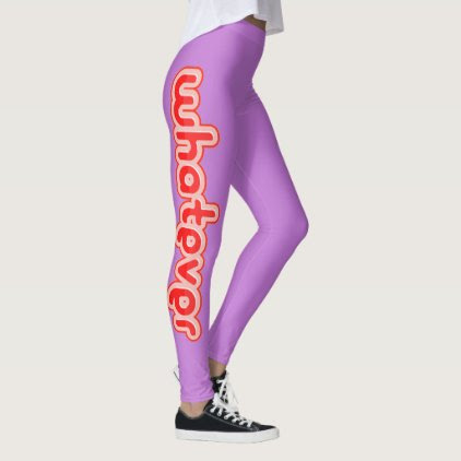 Red Whatever Text Leggings