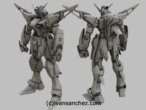 seed destiny gundam 3d mesh cg sandrum