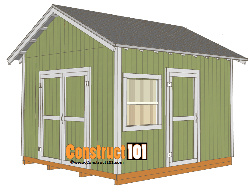 12x12 Shed Plans - Gable Shed - PDF Download - Construct101