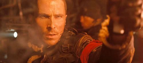 Christian Bale as John Connor in TERMINATOR SALVATION...which comes out in theaters on May 22, 2009.