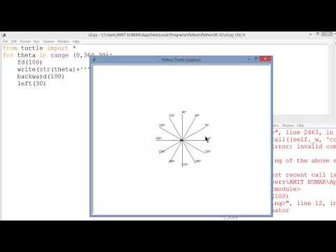 How to make protractor / circular array in python by using turtle