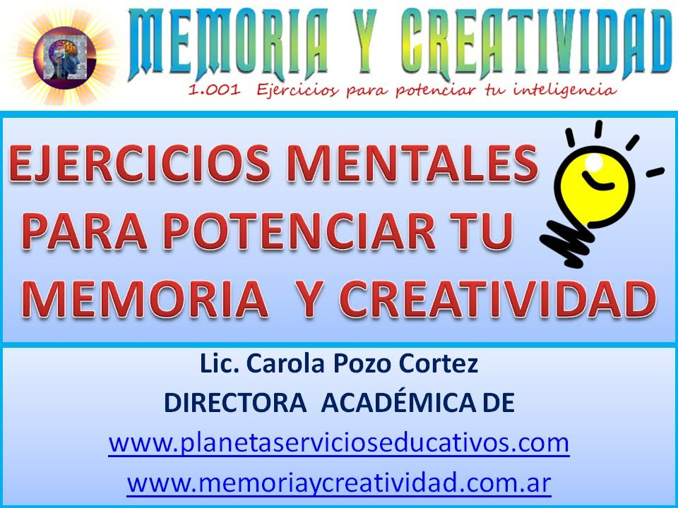 Ejercicios Mentales Para Confundir / | Estimulacion ...