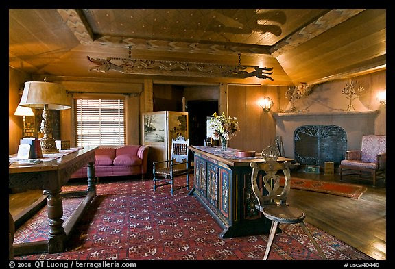 Picture/Photo: Living room, Vikingsholm castle, Lake Tahoe 