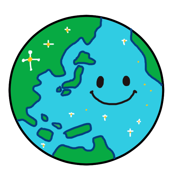 元気な地球のイラスト かわいいフリー素材が無料のイラストレイン