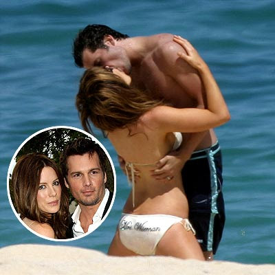 hollywood actress Kate Beckinsale kissing pic