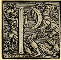 Holbein Alphabet 1526: Initial P