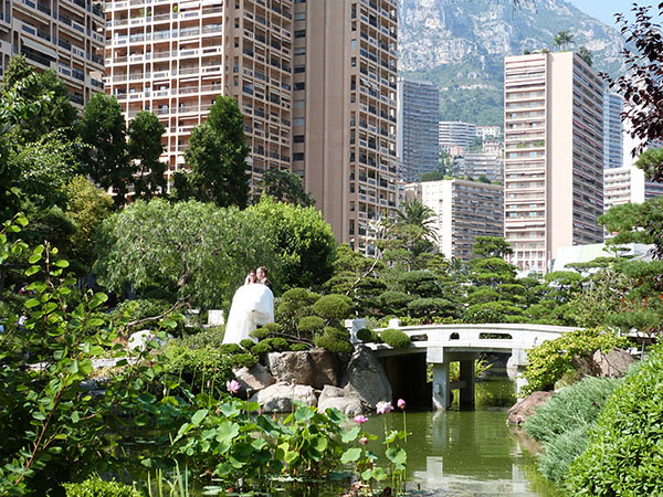 mariés jardin japonais