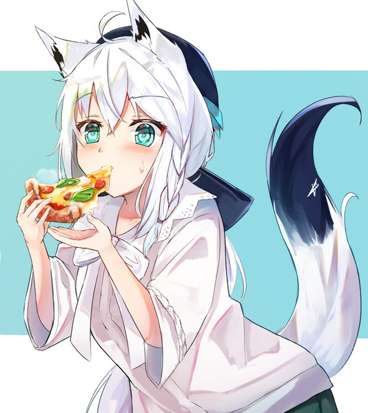 ピザを食べるふぶきちゃん Pixiv年鑑 B