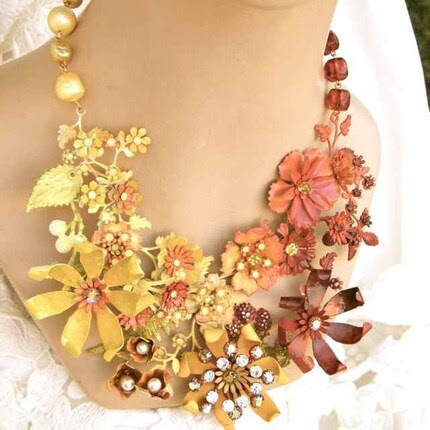 Color wave Garden Necklace/summer to fall