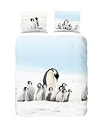 Good Morning Juego De Funda Nórdica Pinguins (Blanco/Azul Claro)