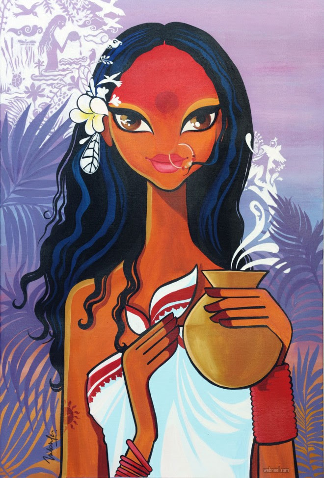 indian painting woman indian painting woman