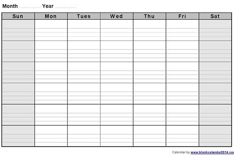  blank calendar template fotolip