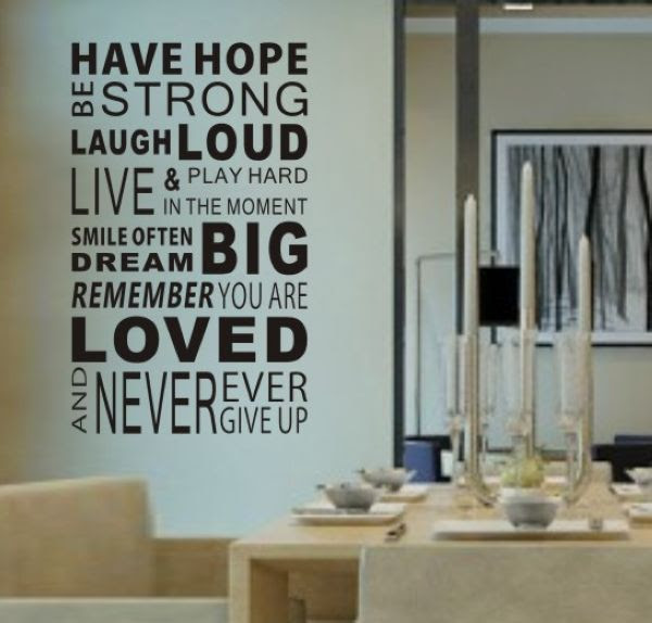 Aliexpress.com : Buy Have Hope Sticker Family Rules Home Decor 