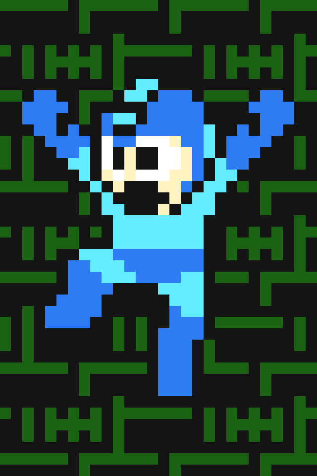 壁紙 ロックマン 640x960 ドット絵美術館