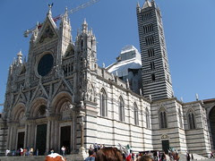 The big church in Siena from the corner