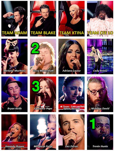 My Votes: The Voice - Top 3