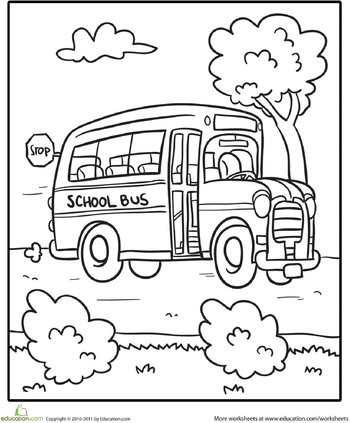 Malvorlage Schulbusfahrerin