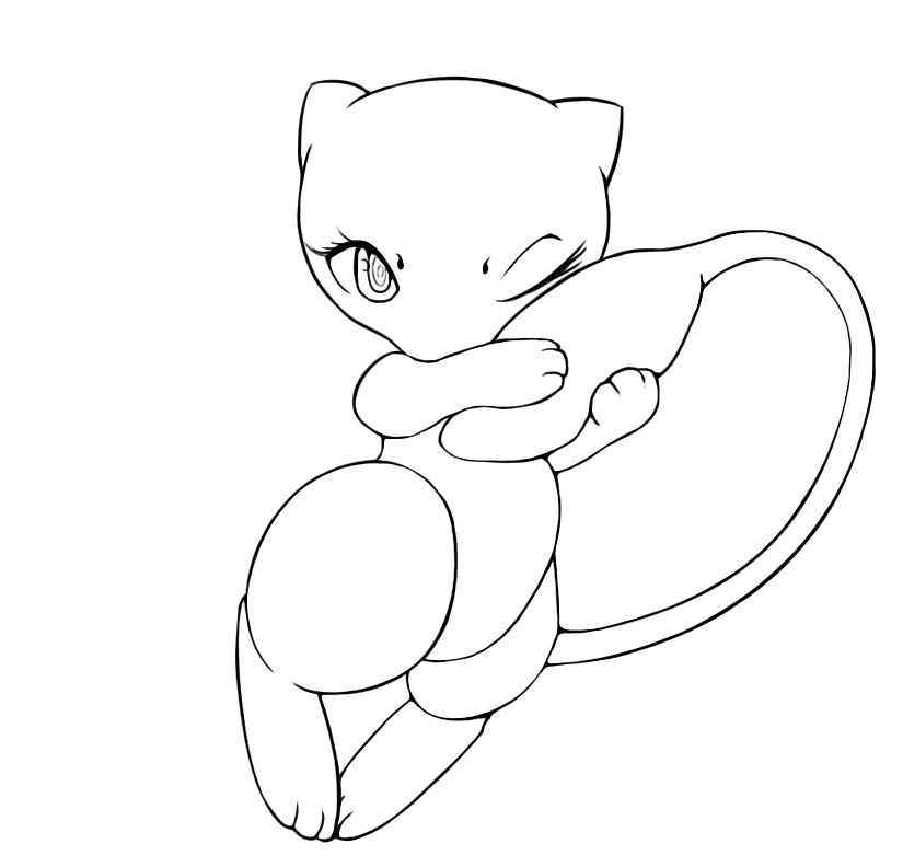  Pokemon  Mew  Coloring  Page  Coloring  Home