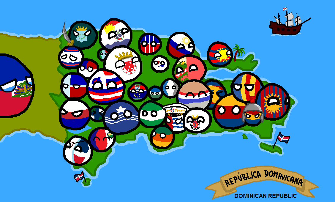 Polandball map of the Dominican Republic : Polandballart