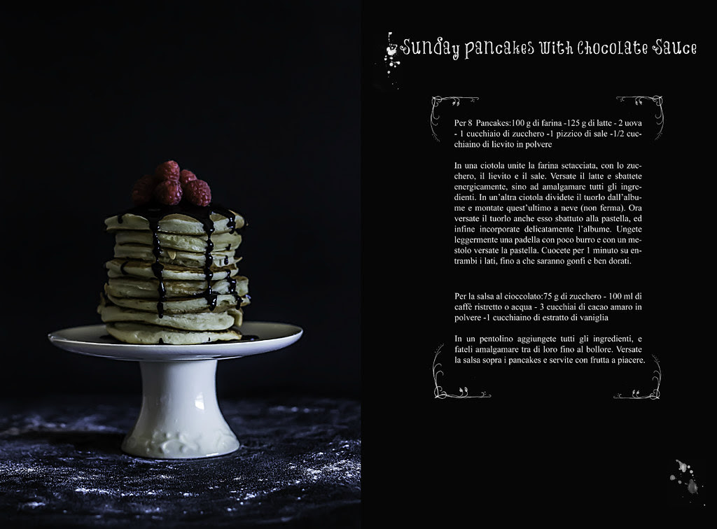 Sunday Pancakes With Chocolate sauce