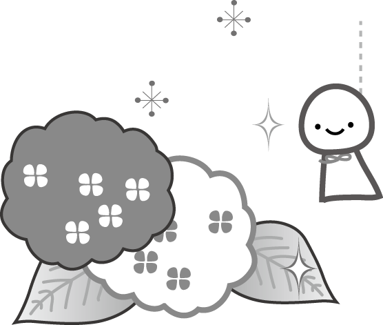 梅雨 あじさい のイラスト 無料イラスト