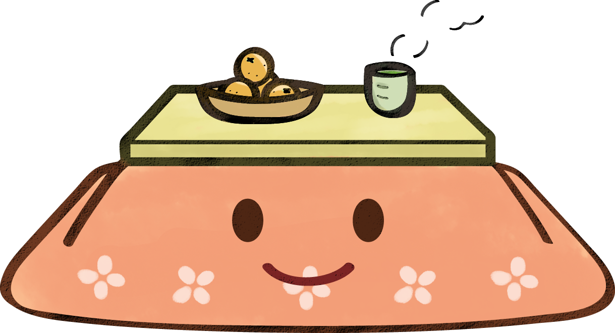 こたつイラスト ミカン お茶 そして猫 冬のあったかアイテム 可愛い無料イラスト素材集