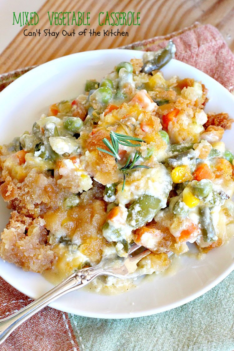Mixed Vegetable Casserole - Can't Stay Out of the Kitchen