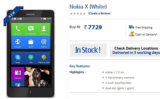 nokia x features and price in india