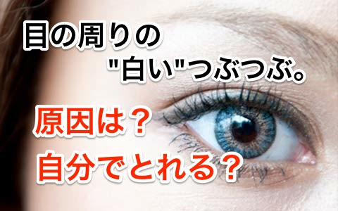 目の周りの白いつぶつぶって病気 原因は 自分でとれる 知っトク ナビたん