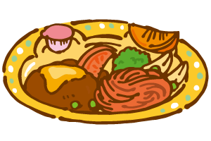 お子様ランチのイラスト かわいいフリー素材が無料のイラストレイン