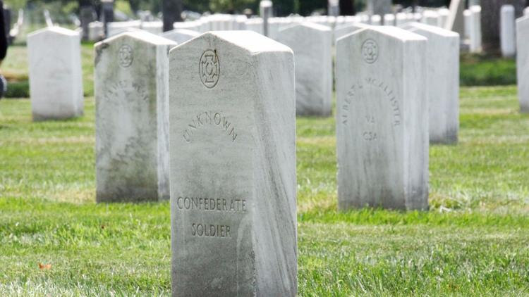 Graves of Confederate soldiers in Arlington National Cemetery