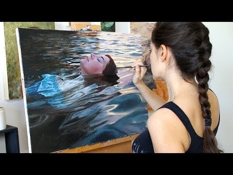 Panas Oil Painting Time Lapse Floating In Sunset Waters, paling dicari!