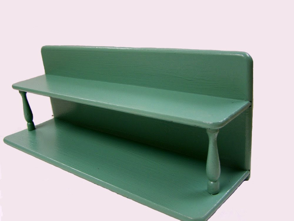 Vintage Mint Green Display Shelf