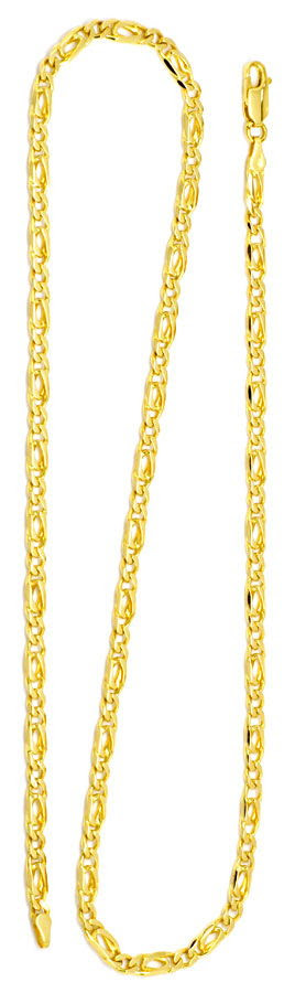 Originalfoto FIGARO FLACHPANZER GOLDKETTE MASSIV GELBGOLD