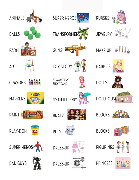 Printable Labels for Toy Storage | Cleaning | Pinterest