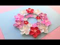作り方 作る 折り紙 花 リース 256352
