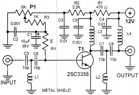 Wideband DTV UHF Antenna TV Amplifier