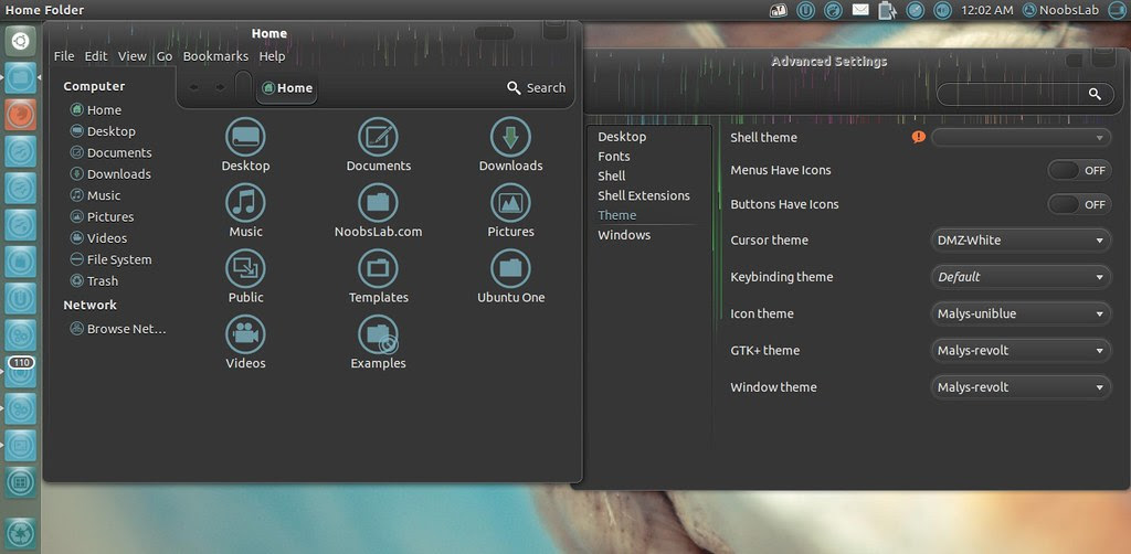 Ubuntu 12.04 themes