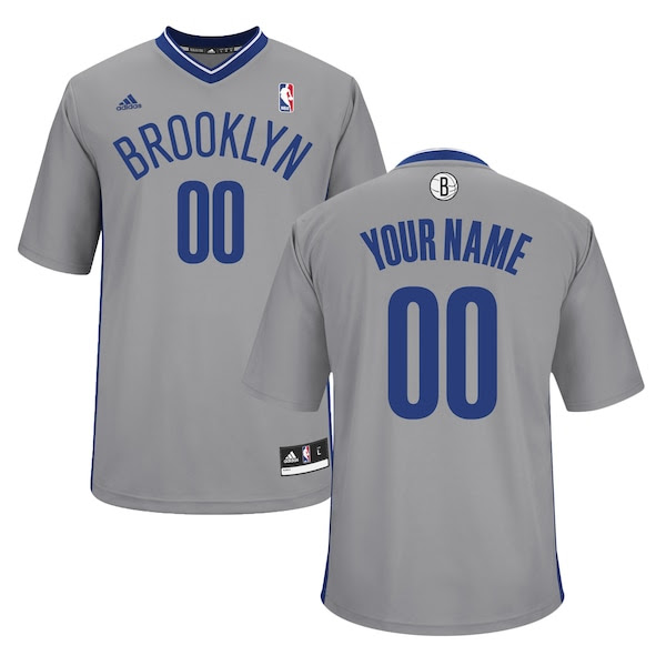 adidas Brooklyn Nets Custom Replica Alternate Jersey - Gray - NBA Store