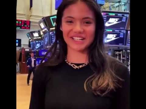 Emma Raducanu visits New York Stock Exchange