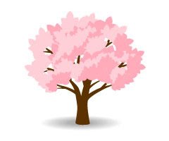 お花見 お花見を題材にしたフリー素材です 日本的な桜をモチーフに