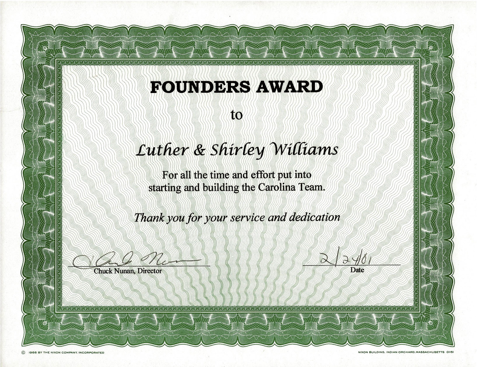 Founders Award